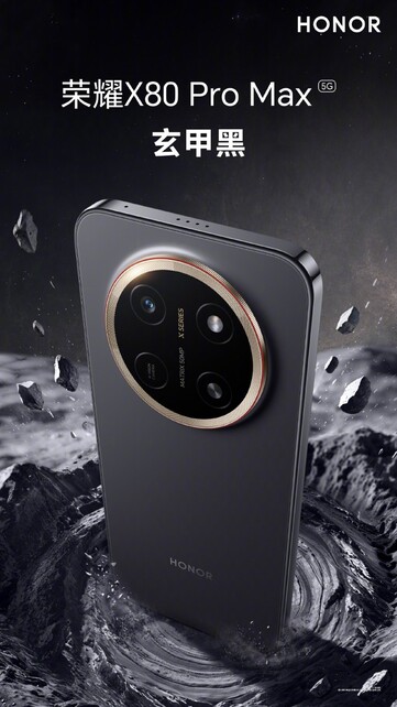 De Honor X80 Pro Max in Mystic Black.