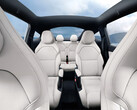 Het interieur van de Tesla Model Y L met zes zitplaatsen