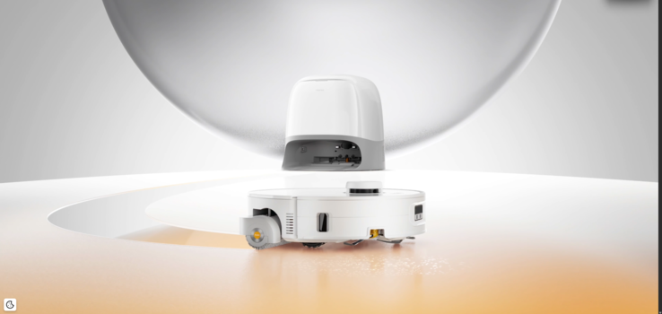 De Roborock Qrevo Curv 2 Flow robotstofzuiger en -mop. (Afbeeldingsbron: Roborock)