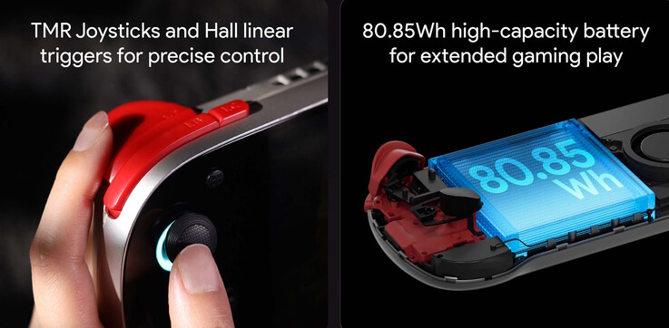 De handheld heeft een 80,85Wh batterij, terwijl de USB Type-C poort ook video-uitvoer ondersteunt