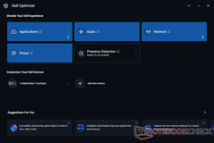 Startscherm Dell Optimizer