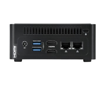 I/O aan de achterkant van de NovaCustom NUC Box mini PC. (Afbeeldingsbron: NovaCustom)