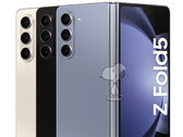 De Galaxy Z Fold5 zal algemeen verkrijgbaar zijn in drie lanceringskleuren. (Afbeeldingsbron: @_snoopytech_)