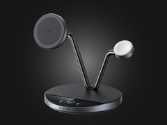 Anker&#039;s 3-in-1 MagGo AirCool Wireless Charging Station (foto) zou in september 2025 gelanceerd kunnen worden. (Afbeeldingsbron: Wireless Power Consortium)