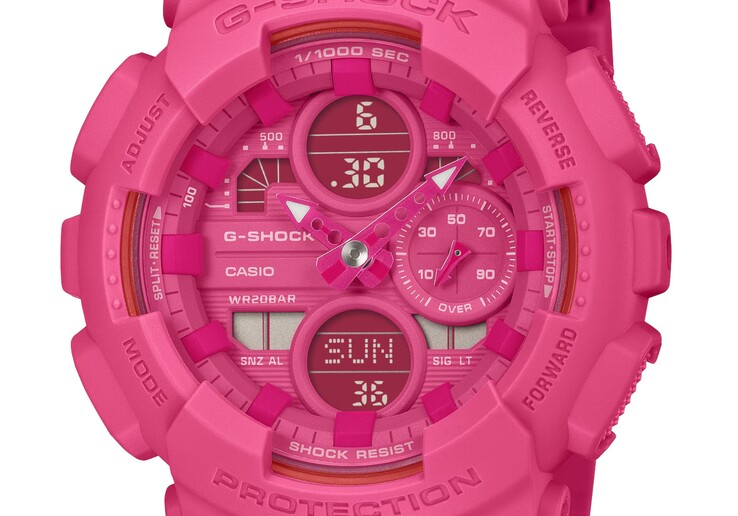 Het Pink Ribbon model GMDS5610PK-4 G-Shock horloge wordt geleverd in een roze kleur die overeenkomt met het logo van de BCRF. (Afbeeldingsbron: Casio)