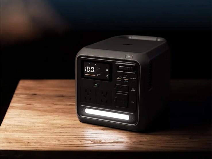 Het Power 1000 Mini-voedingsstation van DJI heeft een ingebouwd licht. (Afbeeldingsbron: DJI)