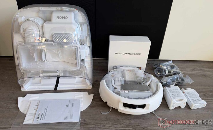 Inhoud van de verpakking van de DJI Romo P2 Clean More Combo