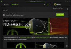 Nvidia GeForce Game Ready Driver 532.03 melding in GeForce Experience (Bron: Eigen)