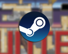 Een screenshot van de gametrailer met het Steam-logo erbovenop.