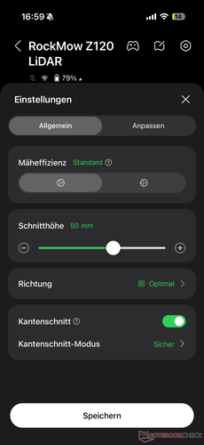 Maai-instellingen