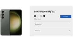 Samsung Galaxy S23 AT&amp;amp;T listing (Bron: CNET)