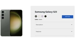 Samsung Galaxy S23 AT&T listing (Bron: CNET)