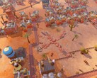Een afbeelding van gebouwen in SteamWorld Build, nu met 80% korting op Steam.
