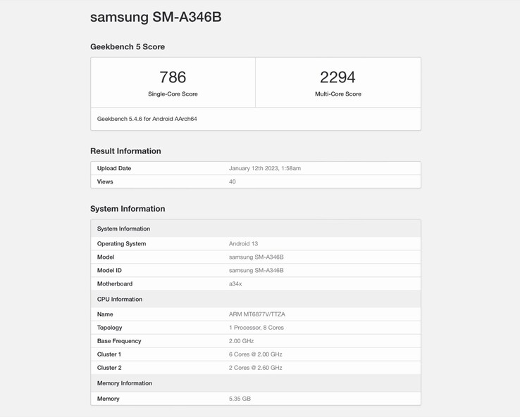 (Beeldbron: Geekbench)