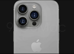 Een render van hoe de geruchte 'Titan Gray' iPhone 15 Pro eruit zou kunnen zien. (Bron: 9to5Mac)