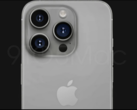 Een render van hoe de geruchte 'Titan Gray' iPhone 15 Pro eruit zou kunnen zien. (Bron: 9to5Mac)