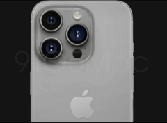 Een render van hoe de geruchte &#039;Titan Gray&#039; iPhone 15 Pro eruit zou kunnen zien. (Bron: 9to5Mac)