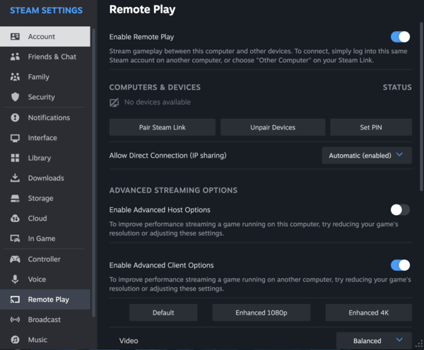 Steam Remote Play is net zo eenvoudig als het omzetten van een schakelaar (Bron: Notebookcheck)