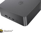 De nieuwe configuratie van de EQi13 is voorzien van 16 GB RAM en kost 499 dollar. Afgebeeld: een promotiefoto waarop de voorkant van de mini-pc te zien is.