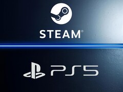 Banner met Steam- en PS5-logo&#039;s wordt getoond (Afbeeldingsbron: Steam, Sony PlayStation met bewerkingen)
