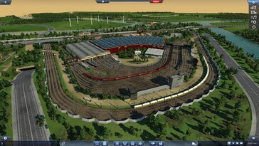 Afbeelding: Een screenshot van de gameplay van Transport Fever.