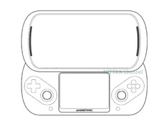 De zogenaamde Anbernic Slide heeft een ongebruikelijk ontwerp dat voortborduurt op de PSP Go en Nintendo 3DS. (Afbeeldingsbron: via Nittrx)