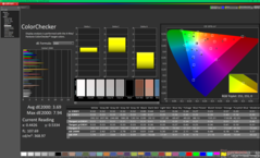 ColorChecker vóór kalibratie (vs. P3)