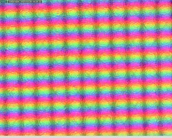 Zeer korrelige subpixels met daaronder aanraakcontacten (lijnen)