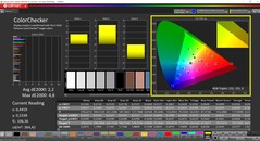 CalMAN ColorChecker (profiel: Native, doelkleurruimte: P3)