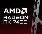 AMD heeft de Radeon RX 7400 retail branding bevestigd in plaats van een daadwerkelijke productafbeelding. (Afbeeldingsbron: AMD - bewerkt)