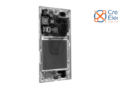 De S23 Ultra, onder beeldvorming. (Bron: iFixit via YouTube)