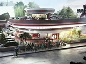 De Diner en Drive-In Movie Supercharger render (afbeelding: Tesla)