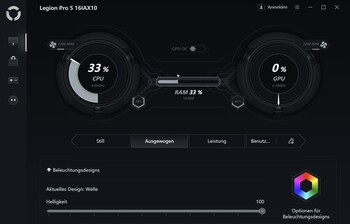 Prestatiemodi in Lenovo LegionSpace