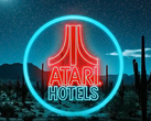 Een screengrab van het logo van Atari Hotels (bron: Atari Hotels)