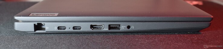 links: RJ45, USB4, USB C 3.2 Gen 2, HDMI, USB A 3.2 Gen 1, 3,5mm Audio