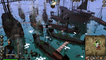 Een afbeelding waarop schepen te zien zijn in Medieval Kingdom Wars.