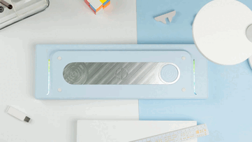 ND104 draadloos mechanisch toetsenbord in blauw (Afbeelding bron: Chilkey)