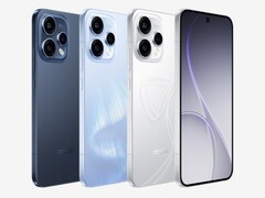 De Oppo Reno 15c is verkrijgbaar in de kleuren College Blue, Aurora Blue en Starlight Bow (Afbeelding bron: Oppo)