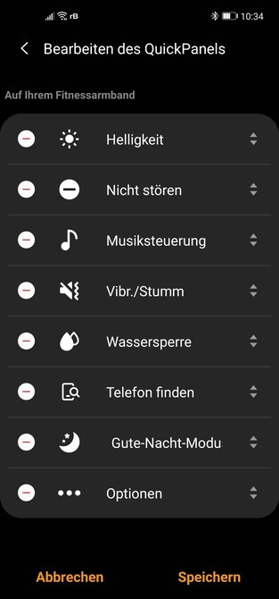 QuickPanel-configuratie