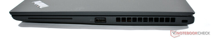 rechts: smartcardlezer, USB-A 3.2 Gen 1, Kensington-slot