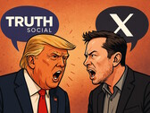 Trump en Musk belasteren elkaar nu op hun sociale netwerkplatforms. (Afbeeldingsbron: AI gegenereerd)