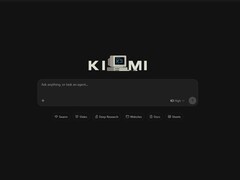 Startscherm van de Kimi-webinterface met invoerveld en K3-logo