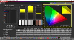 CalMAN ColorChecker (profiel: Native, doelkleurruimte: P3)