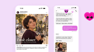 Dot zet een interview om in een bericht op sociale media, shownotes en videoclips, en werkt het materiaal vervolgens bij nadat er feedback is ontvangen.