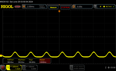 PWM: 2/10 Helderheid, ~360 Hz