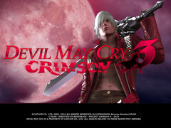Het nieuwe titelscherm van Devil May Cry 3 Crimson, toegevoegd met de 0.5 Update.