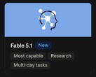 Modelkaart voor Claude Fable 5.1 met een nieuw embleem