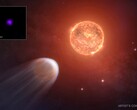 Een conceptuele afbeelding van planeet TOI 1227 b en zijn ster (Afbeeldingsbron: NASA, CXC, SAO, en M. Weiss; bijgesneden)