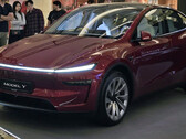 Nieuwe Tesla Model Y in Ultra Red kleur (Afbeeldingsbron: Sawyer Merritt/X)