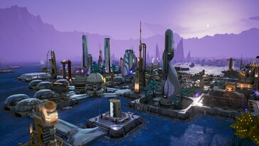 Een afbeelding waarop gebouwen in Aven Colony te zien zijn.